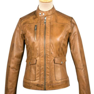 Cow leather jacket for women