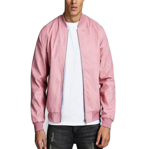 Men's pink bomber jacket