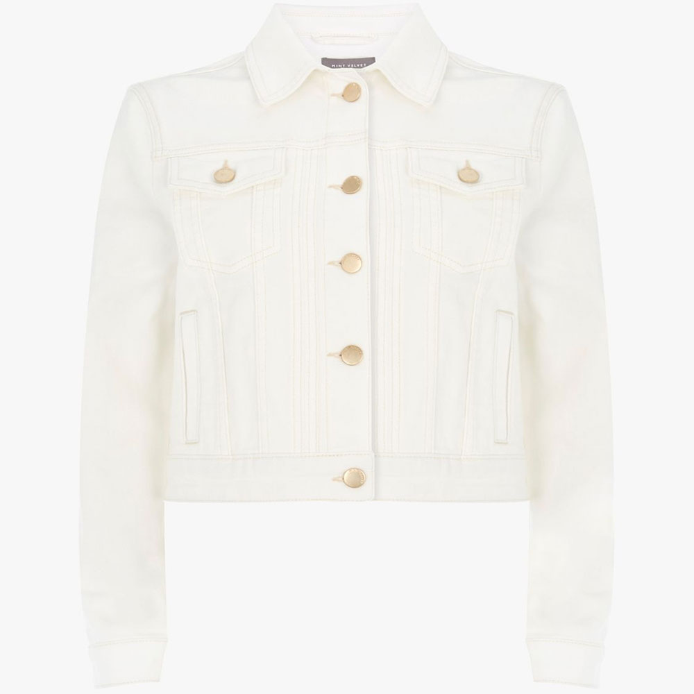 Vonda Women's White Denim Jacket - Ala Mode