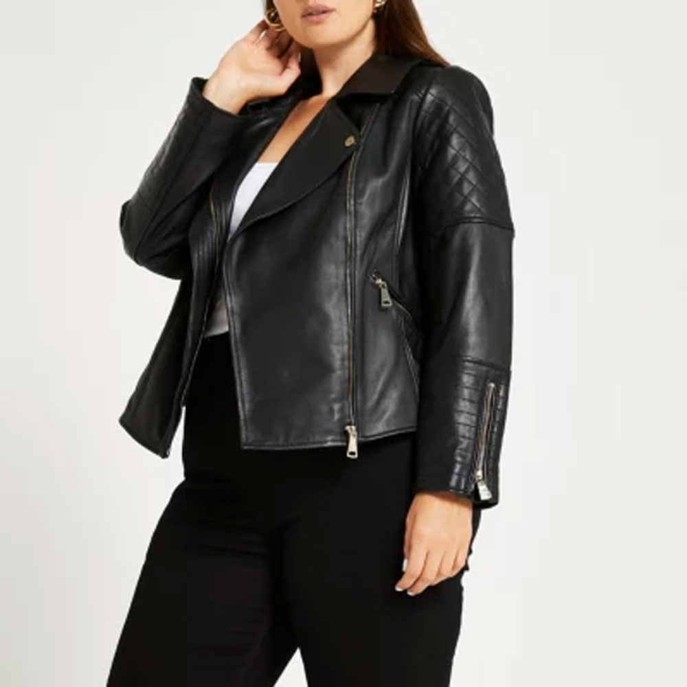 Kyle Women's Black Leather Jacket - Ala Mode