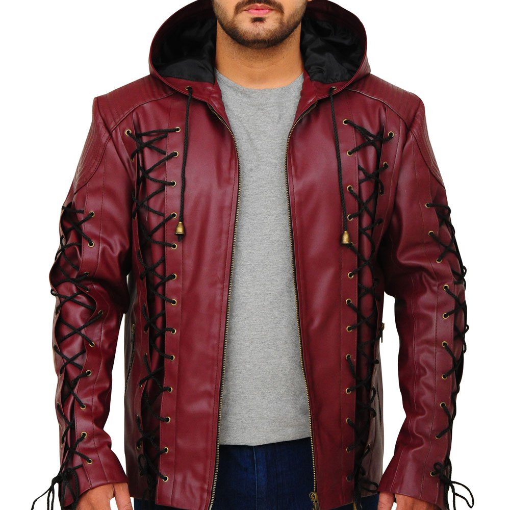 Roy Men's Maroon Leather Jacket - Ala Mode