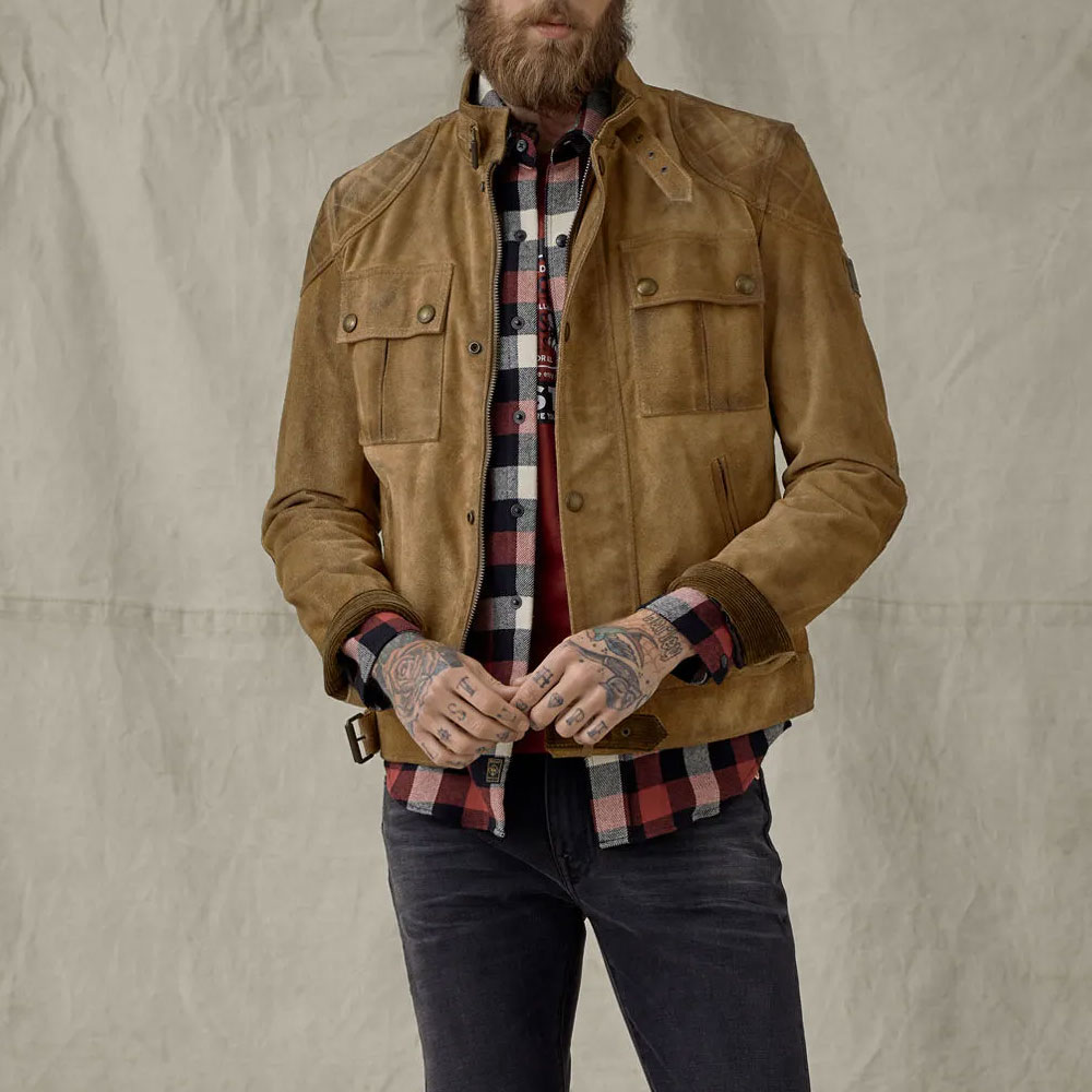 Torin Men's Brown Leather Biker Jacket - Ala Mode