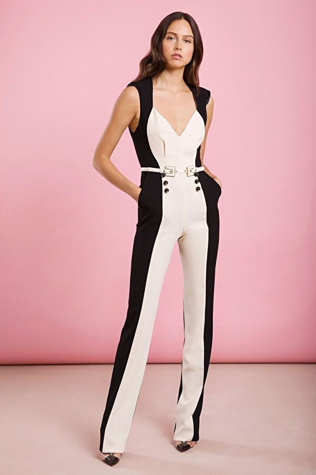two toned jumpsuit